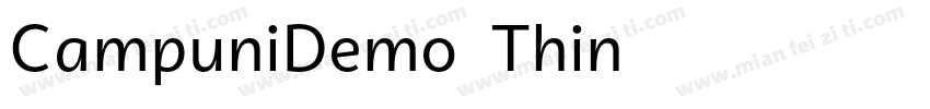CampuniDemo-Thin字体转换