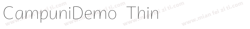 CampuniDemo-Thin字体转换