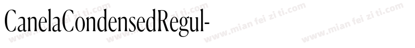 CanelaCondensedRegul字体转换