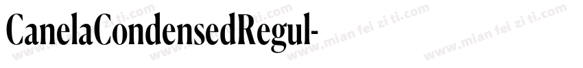 CanelaCondensedRegul字体转换