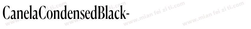 CanelaCondensedBlack字体转换