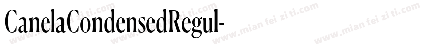 CanelaCondensedRegul字体转换