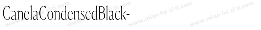 CanelaCondensedBlack字体转换
