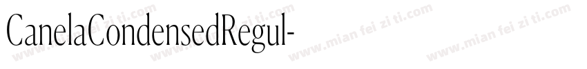 CanelaCondensedRegul字体转换