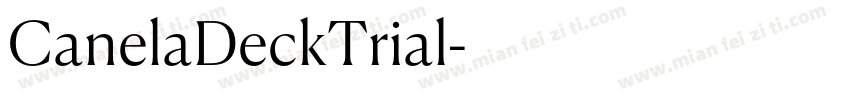 CanelaDeckTrial字体转换