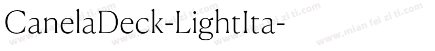 CanelaDeck-LightIta字体转换