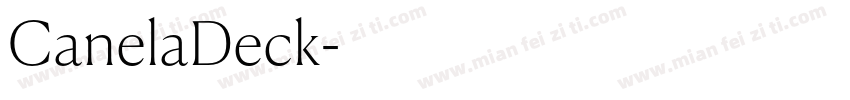 CanelaDeck字体转换