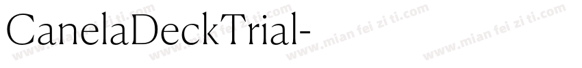 CanelaDeckTrial字体转换