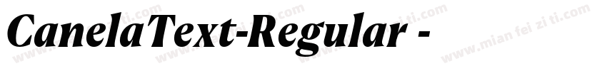 CanelaText-Regular字体字体转换