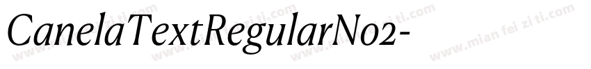 CanelaTextRegularNo2字体转换