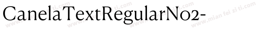 CanelaTextRegularNo2字体转换