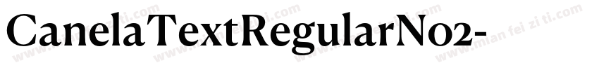 CanelaTextRegularNo2字体转换