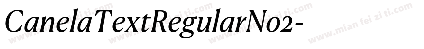 CanelaTextRegularNo2字体转换