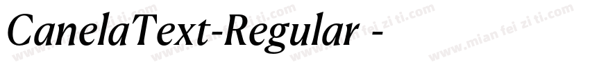 CanelaText-Regular字体字体转换
