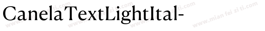 CanelaTextLightItal字体转换