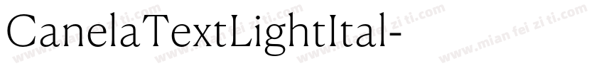 CanelaTextLightItal字体转换