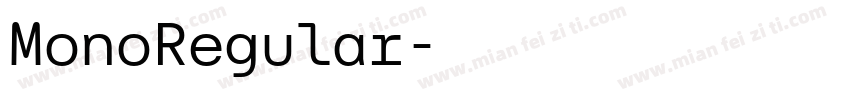 MonoRegular字体转换