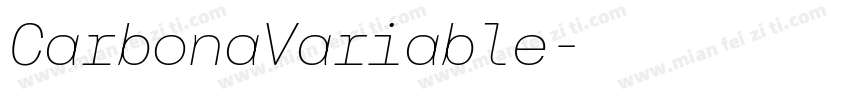 CarbonaVariable字体转换