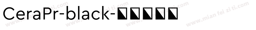 CeraPr-black字体转换