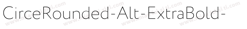 CirceRounded-Alt-ExtraBold字体转换