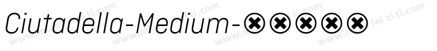 Ciutadella-Medium字体转换