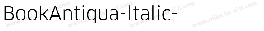 BookAntiqua-ltalic字体转换