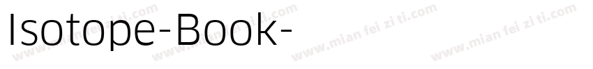 Isotope-Book字体转换