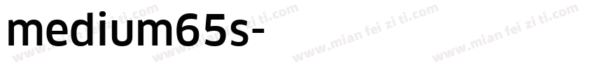medium65s字体转换