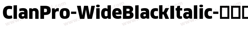 ClanPro-WideBlackItalic字体转换