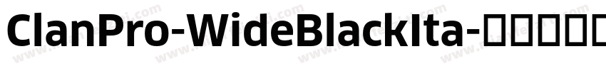 ClanPro-WideBlackIta字体转换