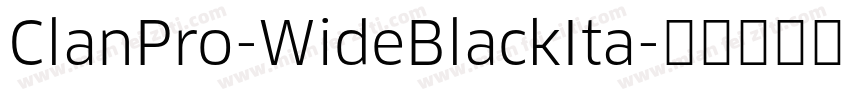 ClanPro-WideBlackIta字体转换