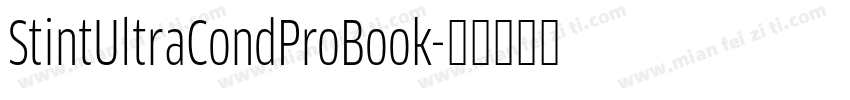 StintUltraCondProBook字体转换