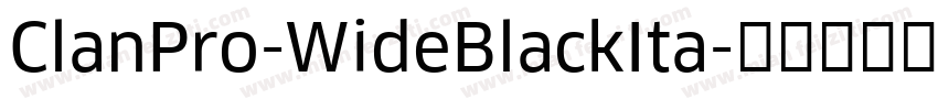 ClanPro-WideBlackIta字体转换