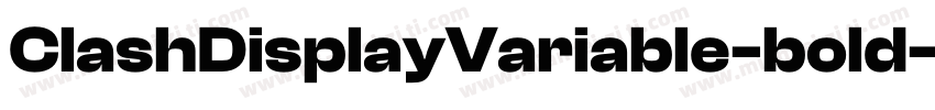 ClashDisplayVariable-bold字体转换
