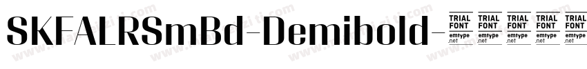 SKFALRSmBd-Demibold字体转换