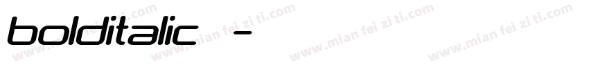 bolditalic字体字体转换