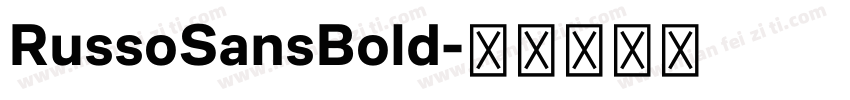 RussoSansBold字体转换
