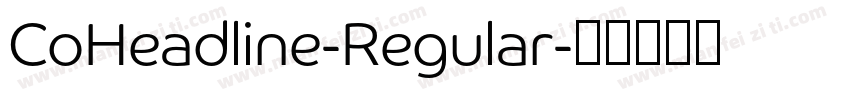 CoHeadline-Regular字体转换