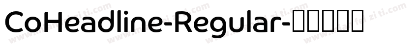 CoHeadline-Regular字体转换