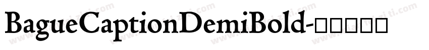 BagueCaptionDemiBold字体转换