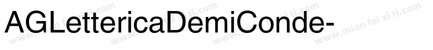 AGLettericaDemiConde字体转换