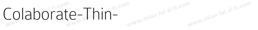 Colaborate-Thin字体转换