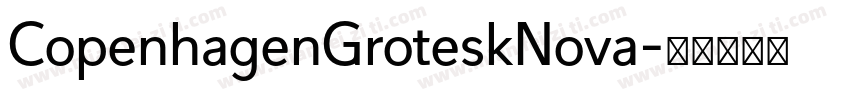 CopenhagenGroteskNova字体转换