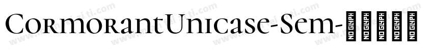 CormorantUnicase-Sem字体转换