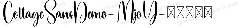 CottageSansDemo-MjoY字体转换