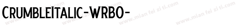 CrumbleItalic-WRBO字体转换