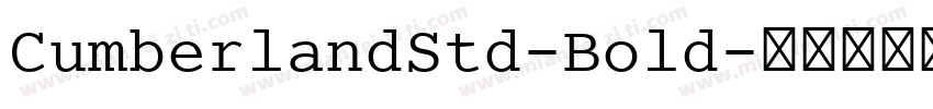 CumberlandStd-Bold字体转换
