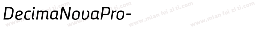DecimaNovaPro字体转换