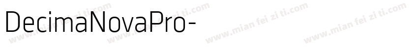 DecimaNovaPro字体转换