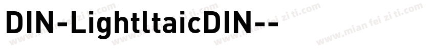 DIN-LightltaicDIN-字体转换